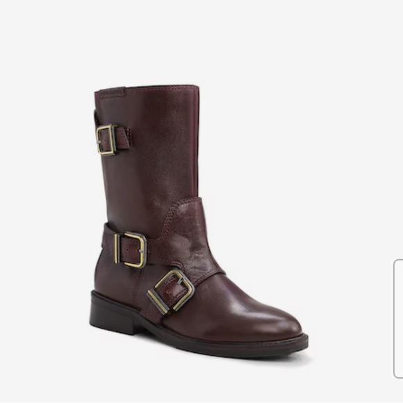 New! Vince Camuto Leather Alicenta Bootie Moto Boot Sz 7‎ $189 - Picture 1 of 5